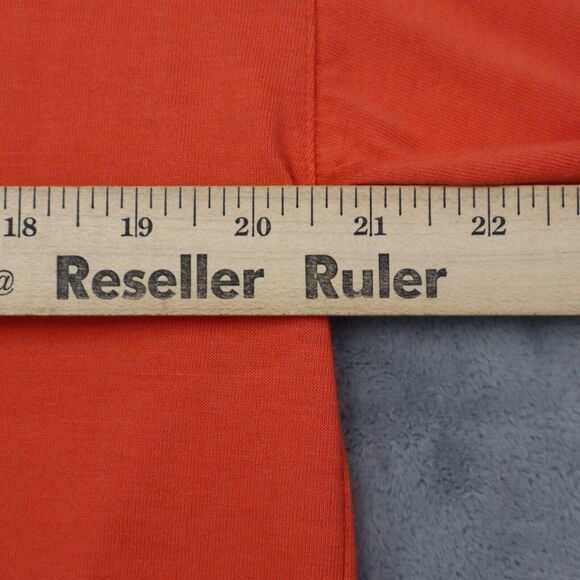 Bridge Gate Shirt Womens S Orange Short Sleeve Henley Button Pocket Knit T Shirt - Picture 4 of 15